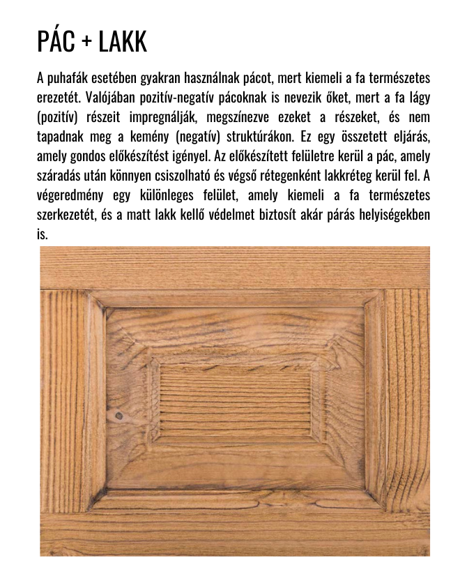 Pác és Lakk felületkezelés ismertető.