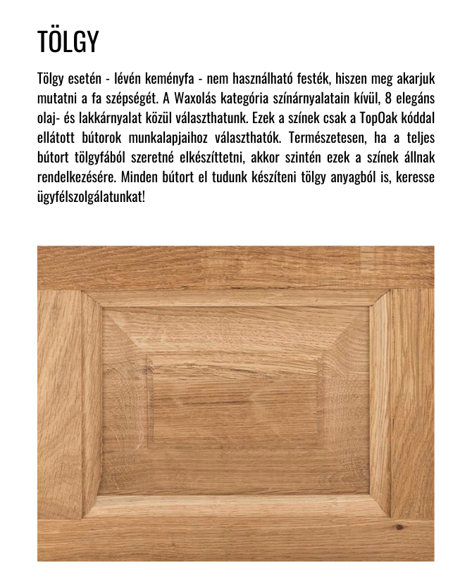 Tölgy felületkezelés ismertető.